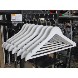 Плечики пластикові з металевим гачком 42х1см. (білі)